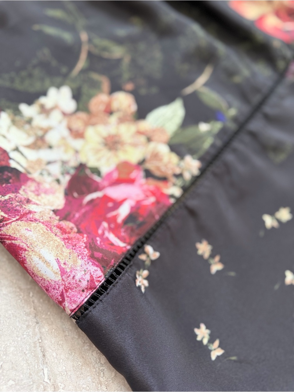Whimsical Romantic Womens Dress 4 Black Floral Midi Fairy Wedding Guest MAIA - Picture 11 of 15